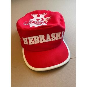 Nebraska Cornhuskers Huskers Painters Cap Herbie Husker Red White